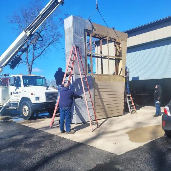 Loading Sign on Truck